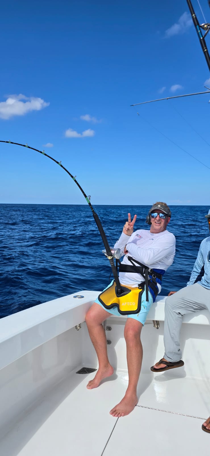 Hooked up in the fighting chair — TCB